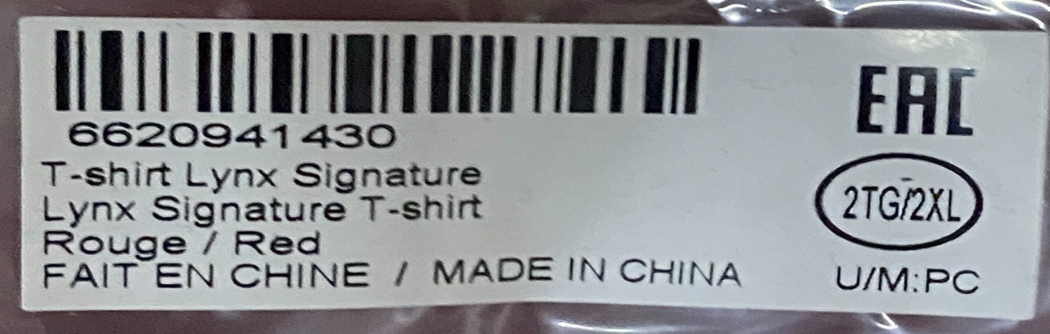 Genuine BRP 6620941430 – LYNX SIGNATURE T-SHIRT MEN 2XL