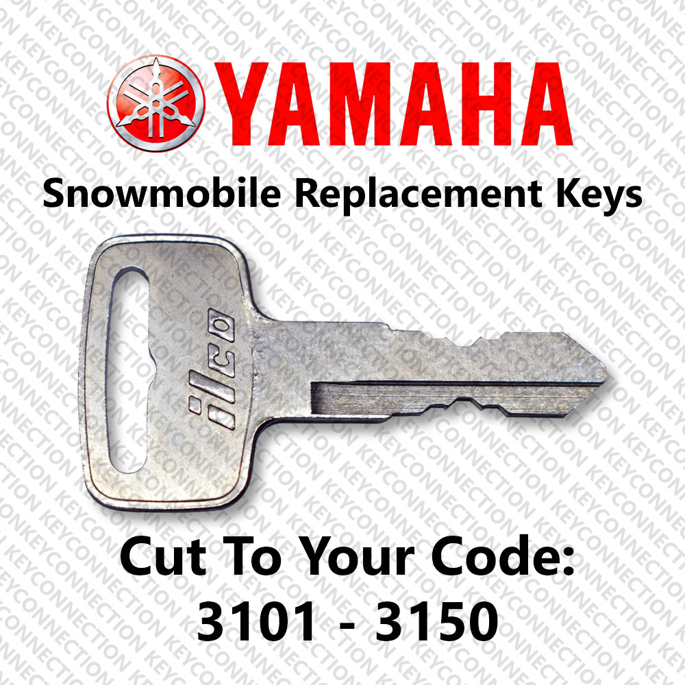 Yamaha Snowmobile Replacement Keys Cut to Your Code 3101 – 3150