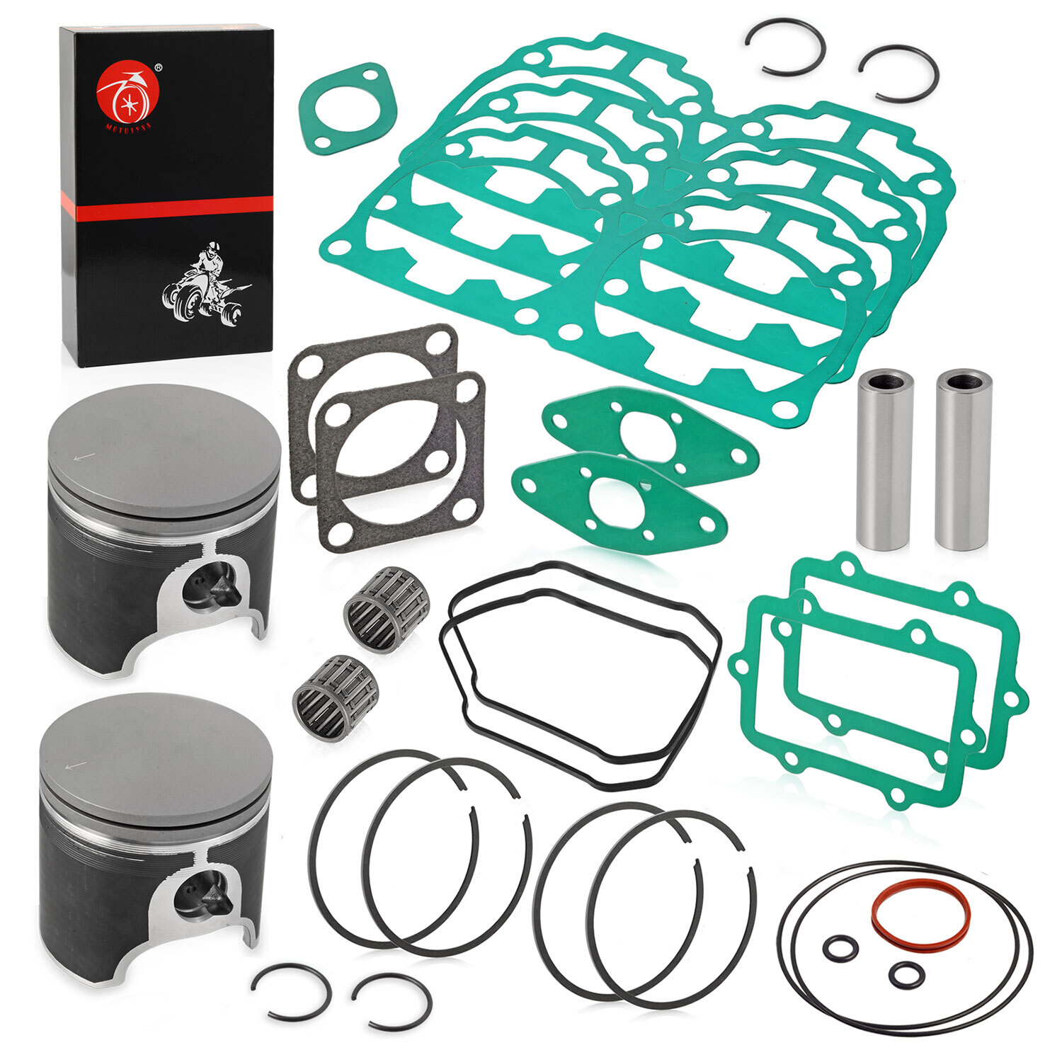 Top End Rebuild Kit Pistons 82mm STD Ring Gasket for Ski-Doo Summit 800 2003-06