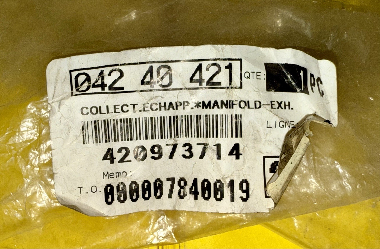 BRP OEM Discontinued LYNX/SkiDoo 03 SUMMIT/MXZ Exhaust Manifold 420937714 new