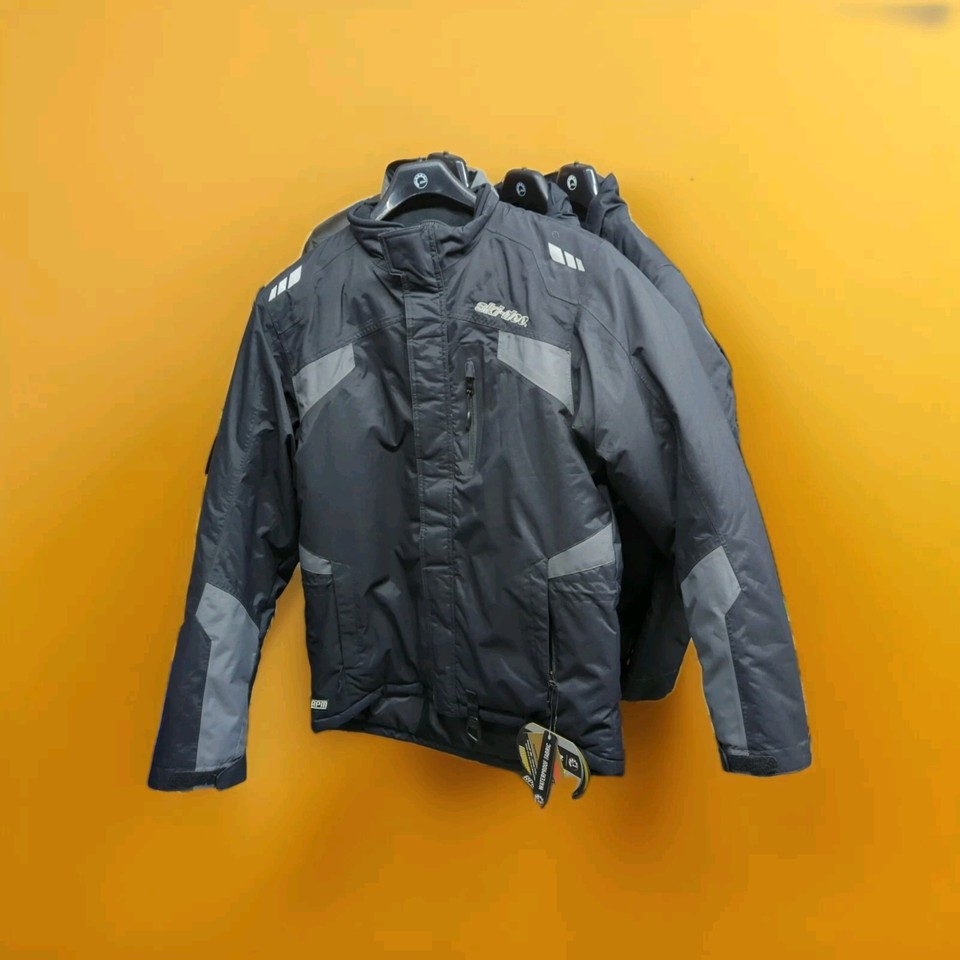 Ski-Doo Men’s Insulated Track Trail Snowmobile Jacket, Black- Medium Tall