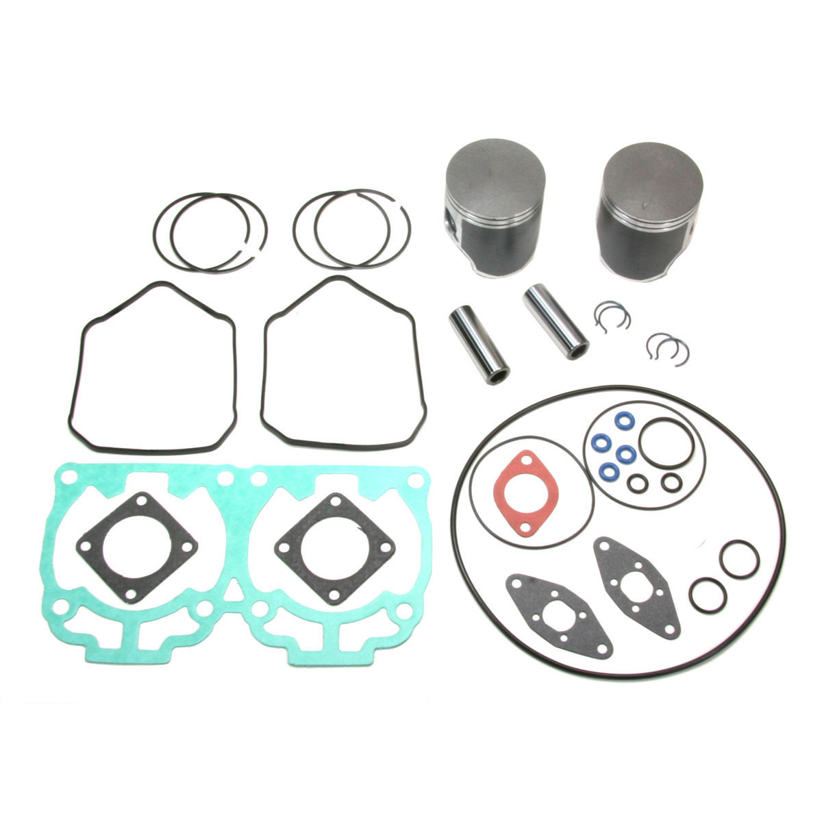 2004 Ski-Doo Rev 600 HO SDI Dual Ring SPI Pistons Bearings Top End Gasket Kit