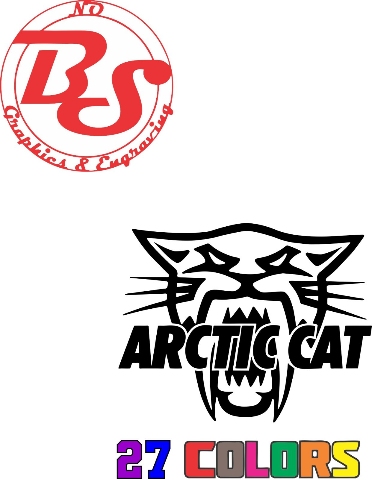 6″ Artic Cat Vinyl Decal Snowmobile Send It Racing Snow Sport Bike ATV noBS
