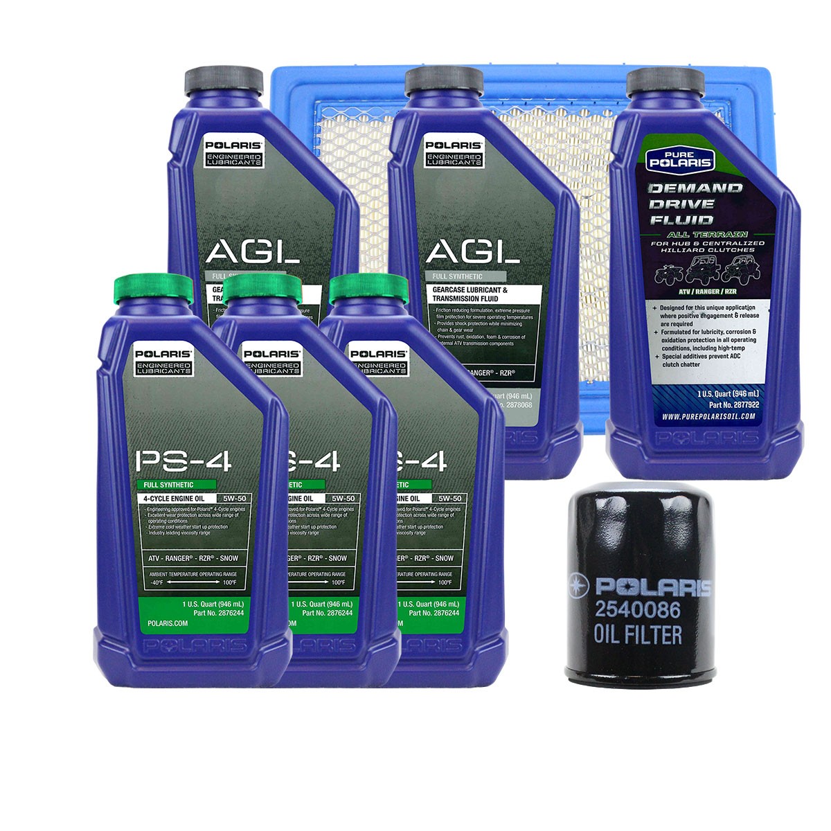 Polaris Fluid Oil Change Kit Air Filter 2013-14 RZR 4 900 RZR XP 900