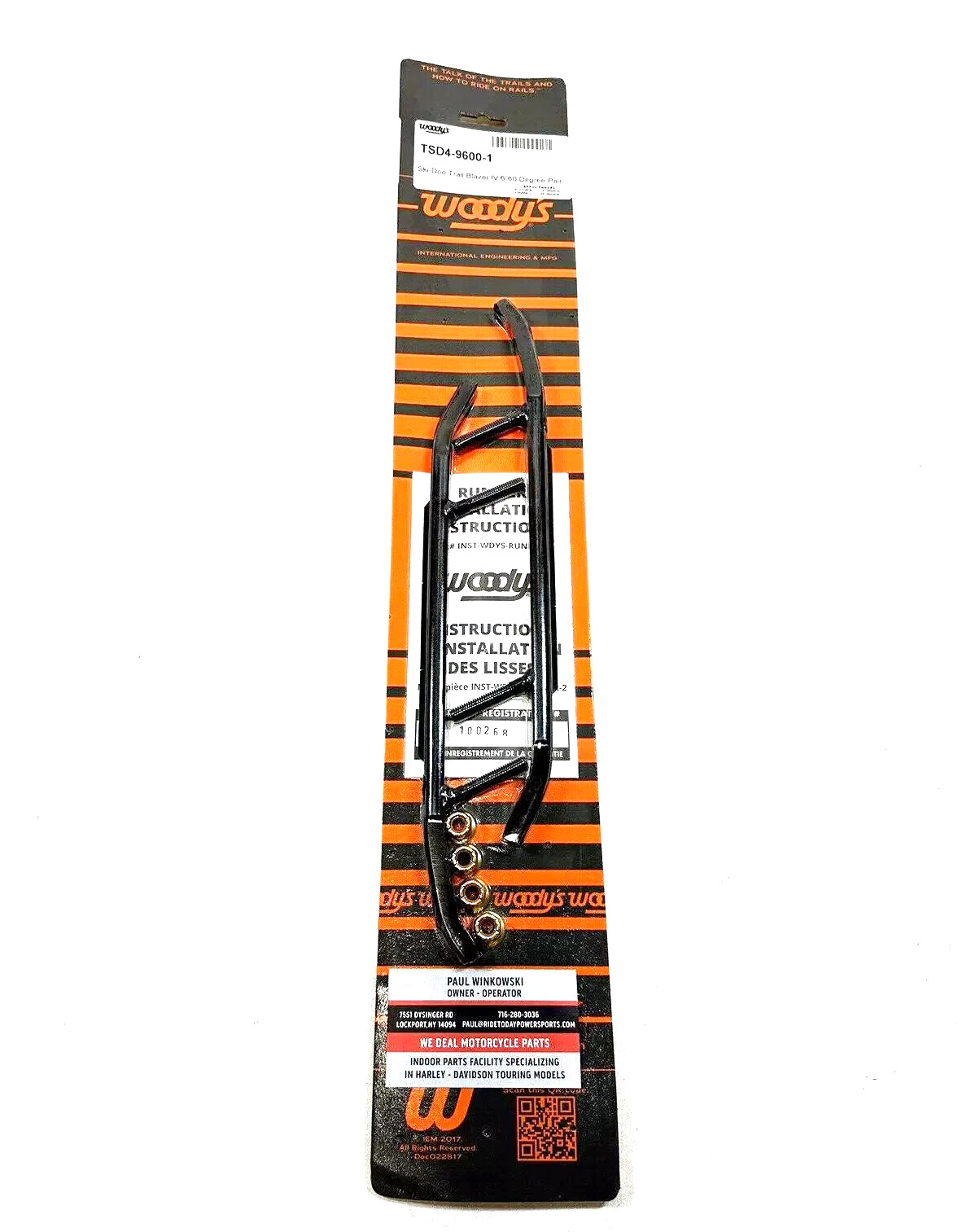 Woodys 6″ Carbides Trail Blazer IV Flat-Top Wear Bars 06-25 Ski-Doo – TSD4-9600