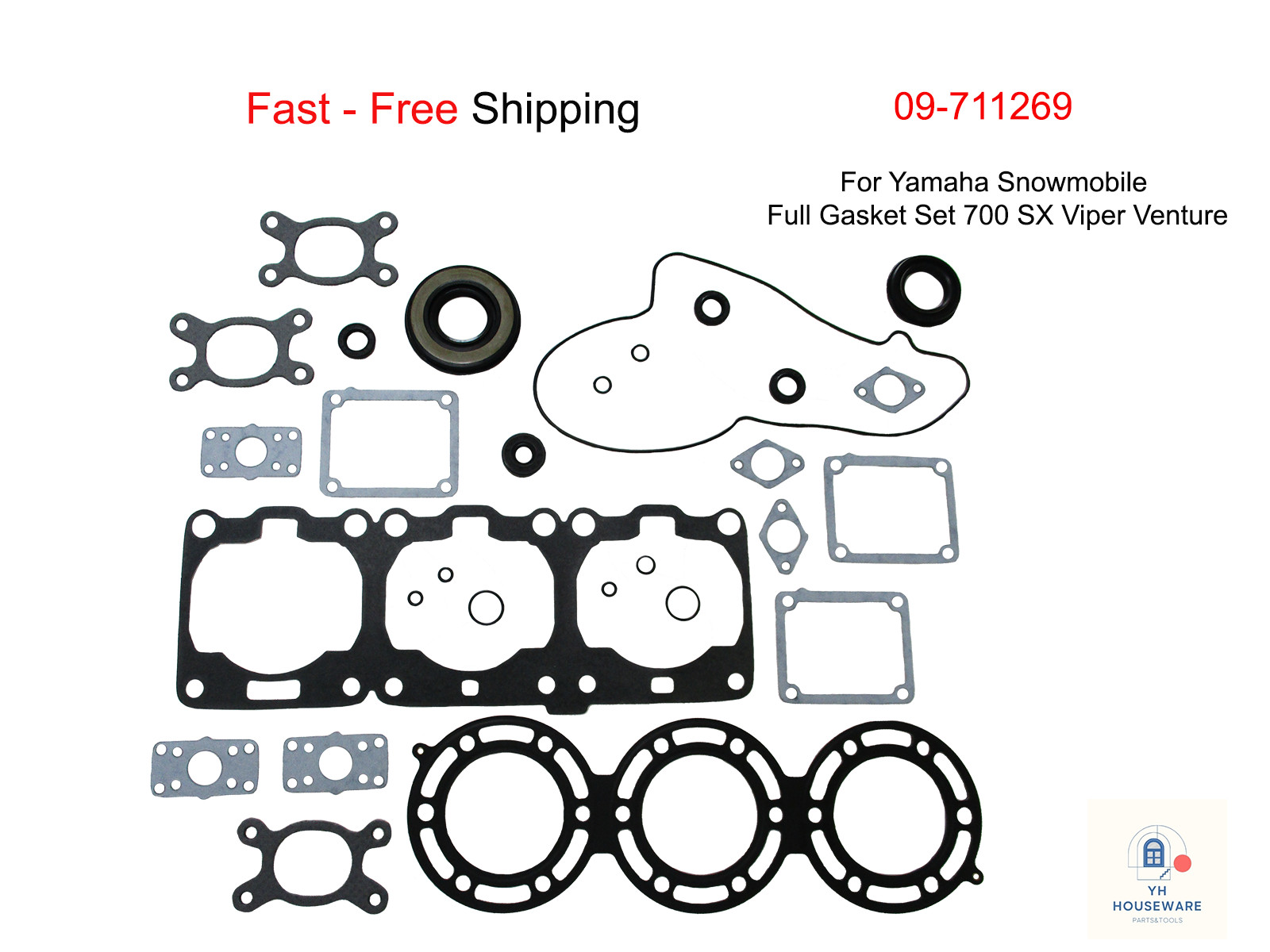 09-711269 FOR Yamaha Snowmobile Full Gasket Set 700 SX Viper Venture