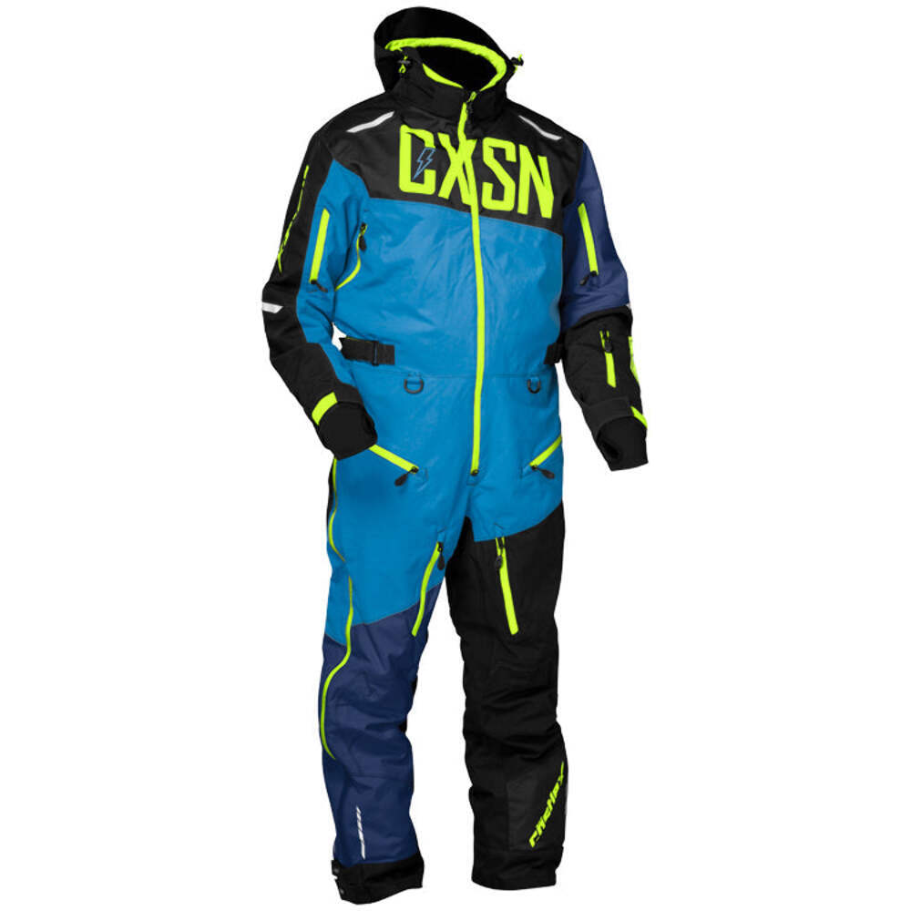 Castle X Freedom G3 (Non-Insulated) Snowmobile Monosuit – Process Blue/Hi-Vis