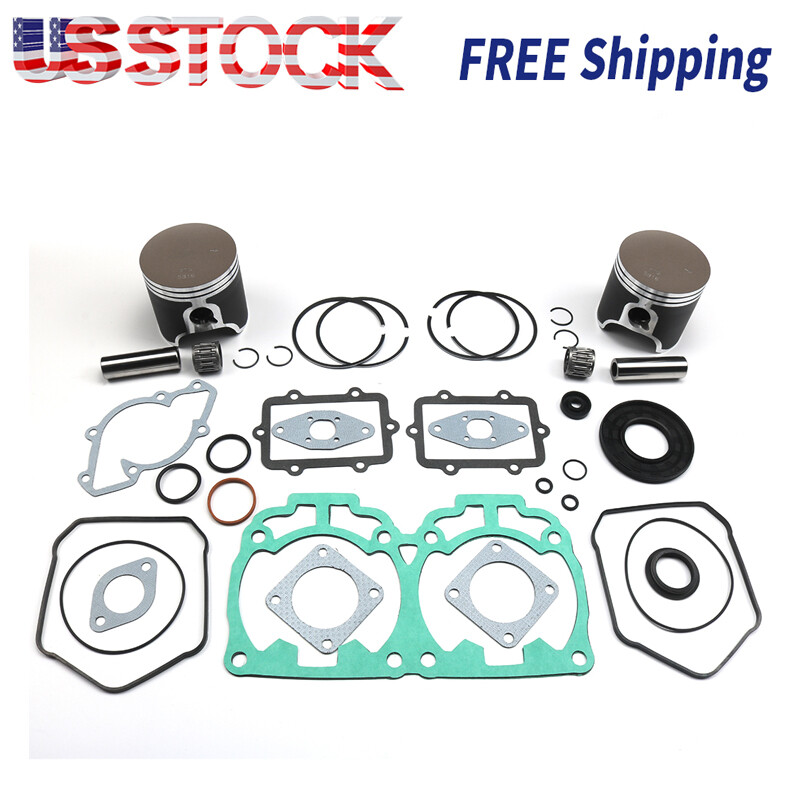 For SKI-DOO MXZ 800 TOP END REBUILD KIT DUAL RING PISTONS BEARINGS GASKETS 00-07