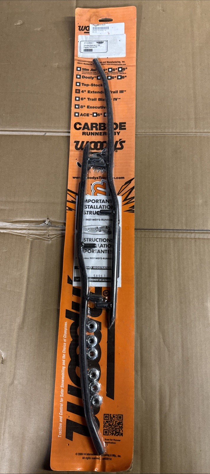 Woodys – EYV3-5500 – Extender Flat-Top Carbide Runners Yamaha Snowmobile