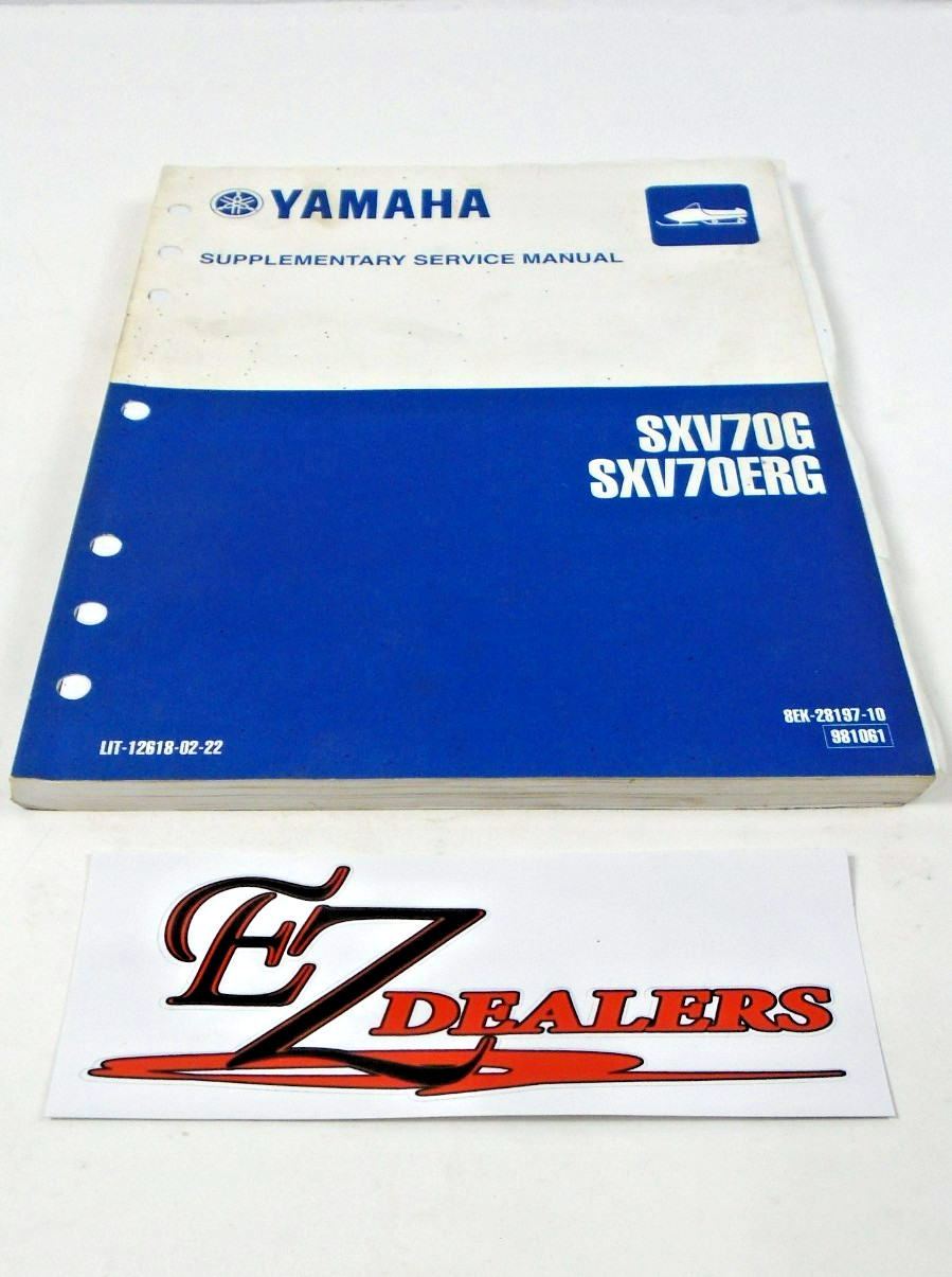 Yamaha Snowmobile Supplementary Service Manual OEM LIT-12618-02-22