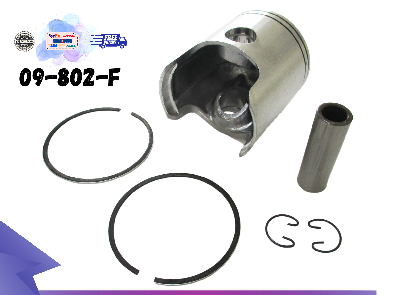 Fits Yamaha Snowmobile Piston Kit 60.00mm STD +Rings | 09-802 8G8-11631-01-96
