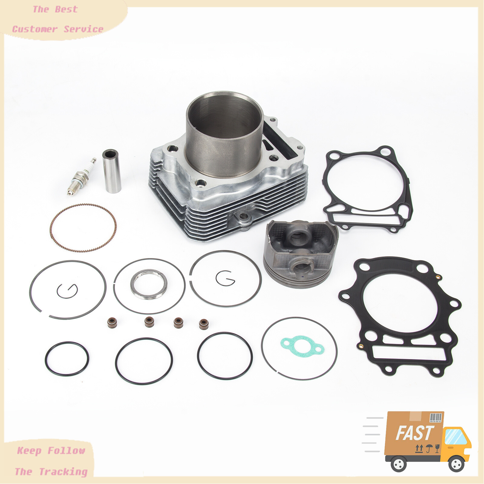 Complete Cylinder Piston Top End Rebuild Kit For Artic Cat 400 Manual Automatic