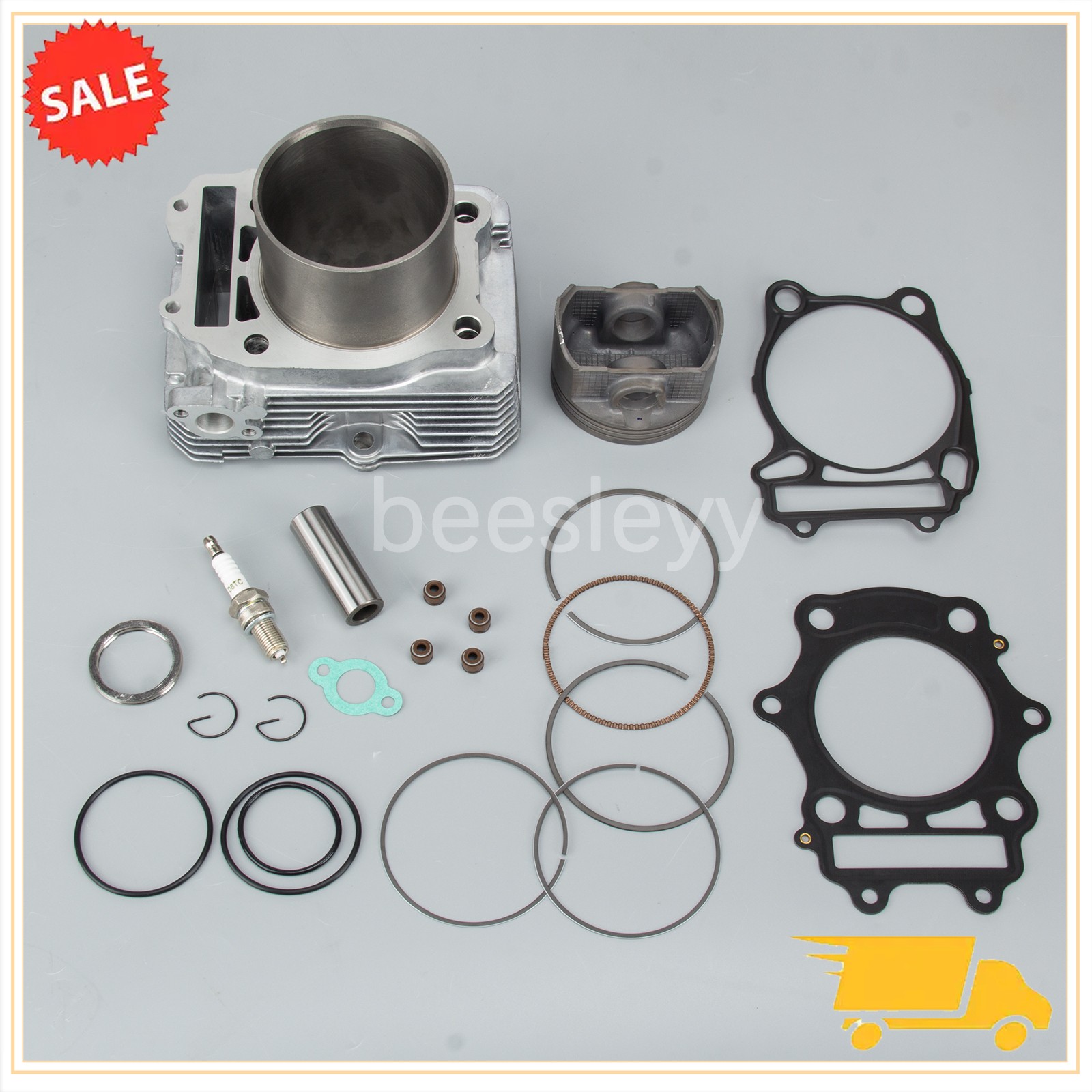 For Artic Cat 400 Manual Automatic Cylinder Jug Piston Top End Rebuild Kit