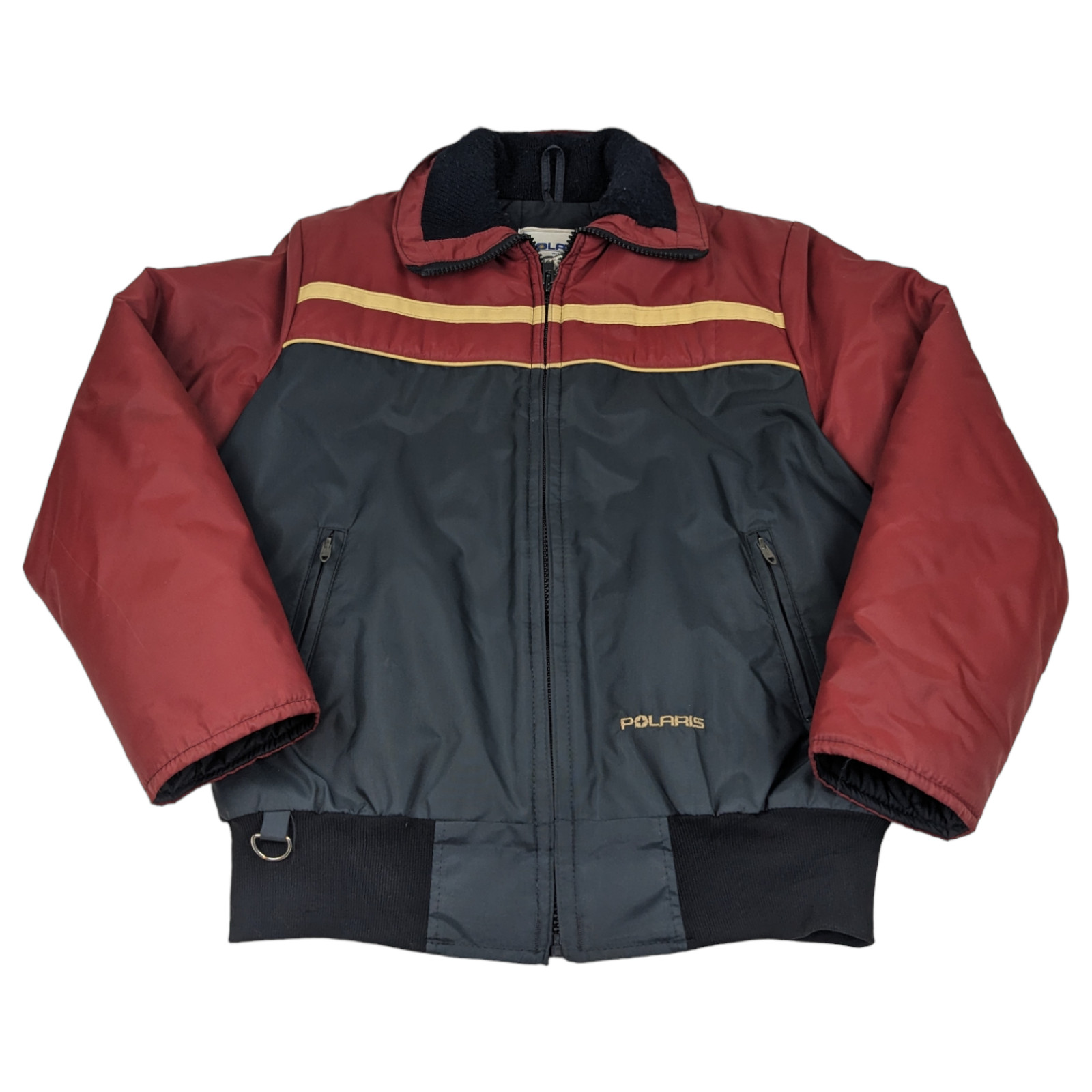 Polaris Snowmobile Jacket Vintage Womens L Long Maroon USA Made Riding Coat