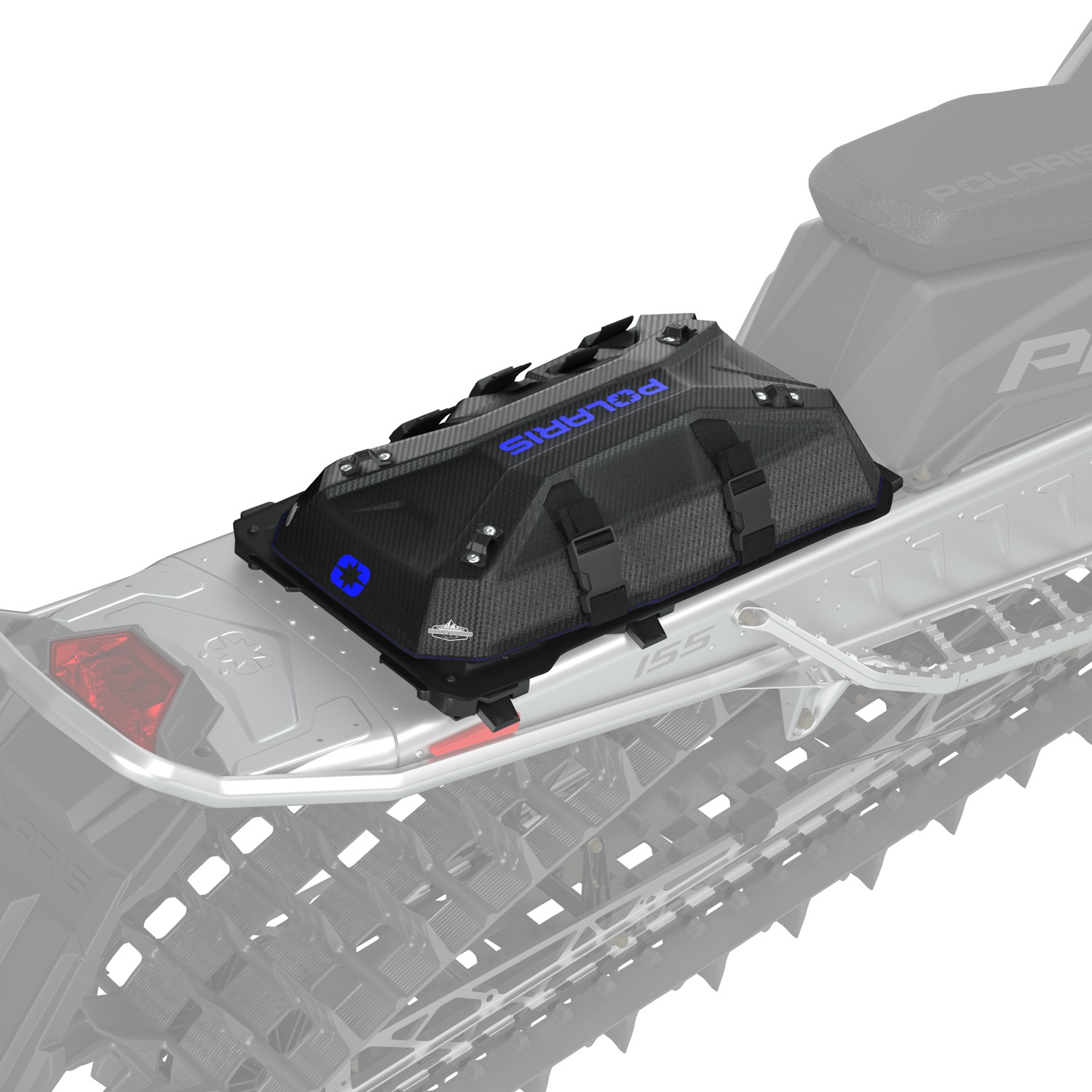 Polaris Snowmobile Lock & Ride Flex Burandt Gear Bag, Large, Blue, for Specific