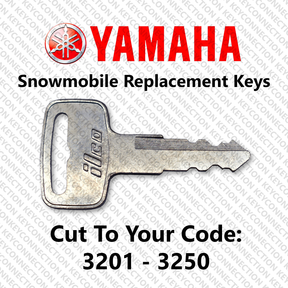 Yamaha Snowmobile Replacement Keys Cut to Your Code 3201 – 3250