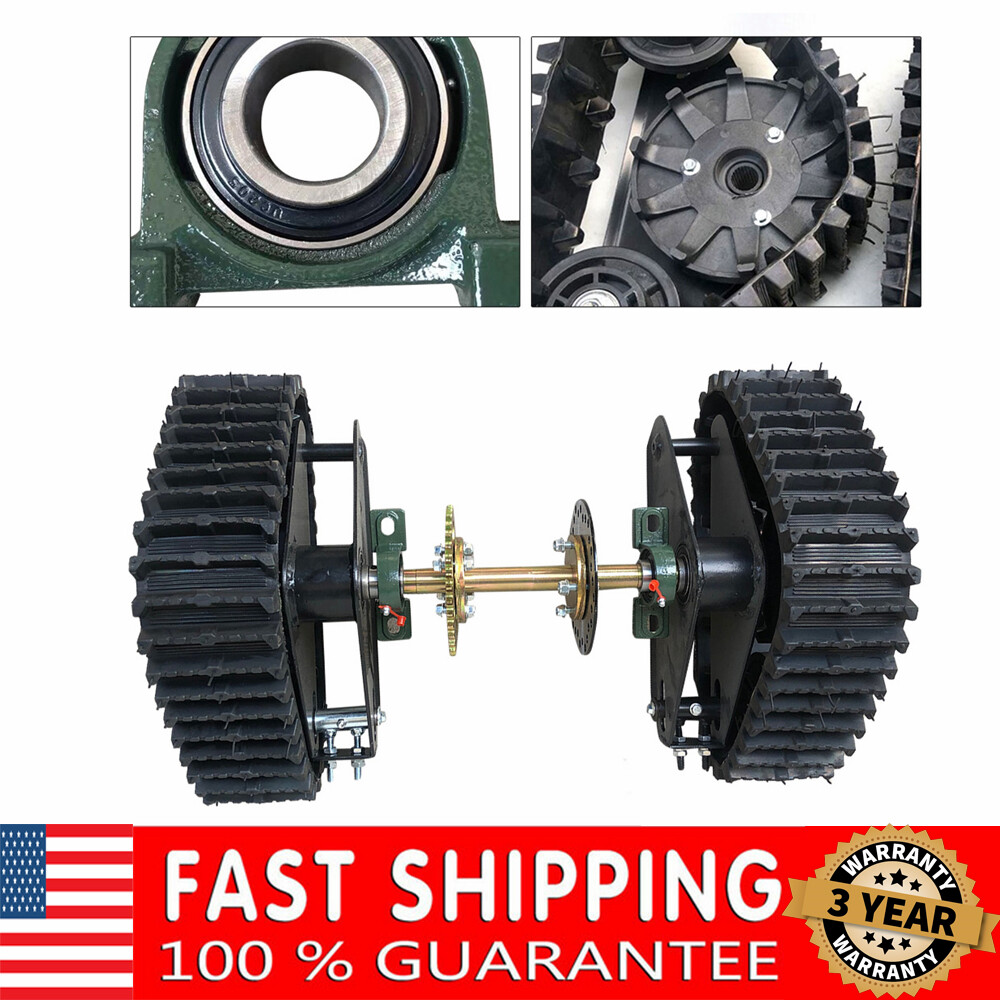 Pair Go Kart ATV UTV Buggy Quad Rear Wheel Snow Rubber Sand Tracks Snowmobile
