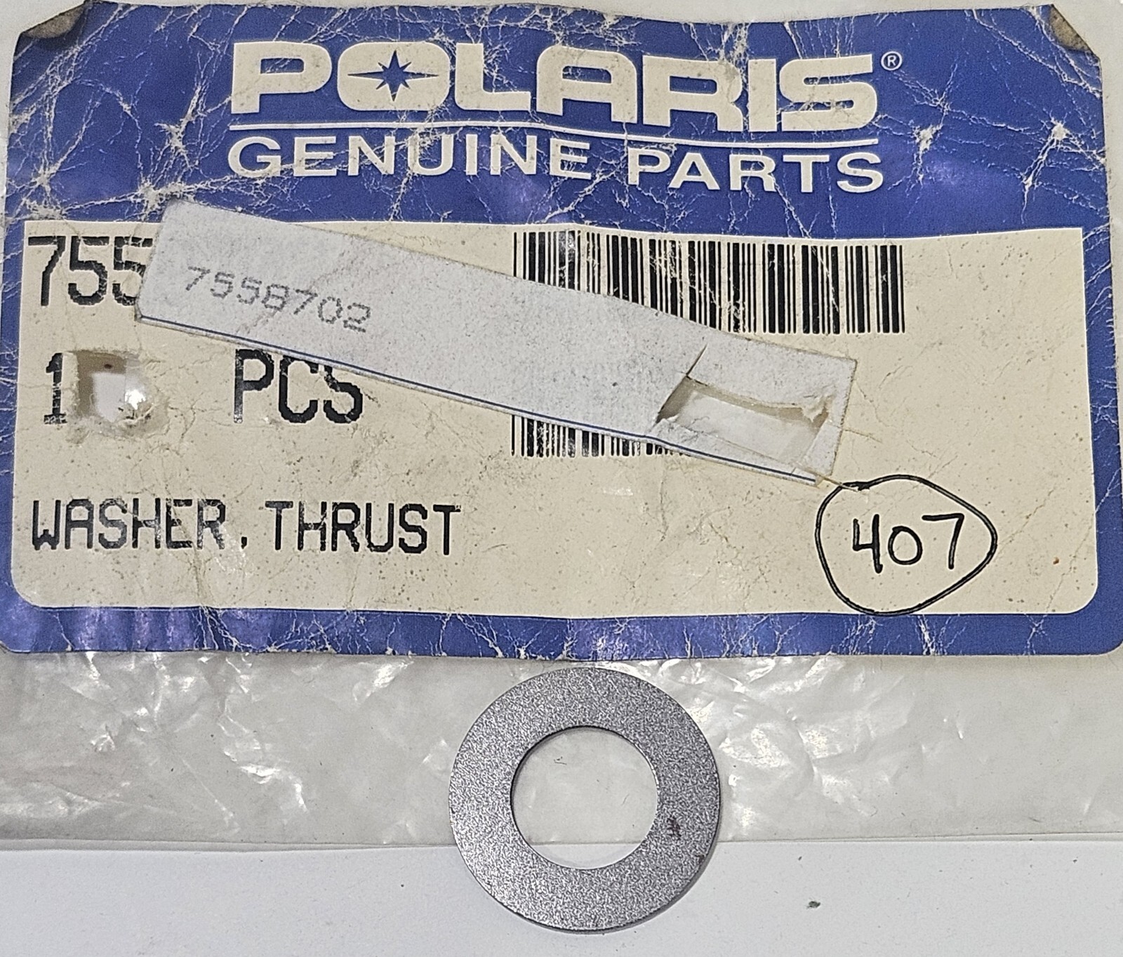 1 NEW Genuine Polaris Snowmobile Sled Factory Thrust Washer Part OEM 7558702 NOS