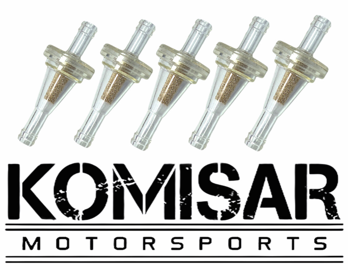 5pcs 1/4″ Motorcycle Inline Gas Fuel Filter for Dirt Bike ATV UTV Snowmobile