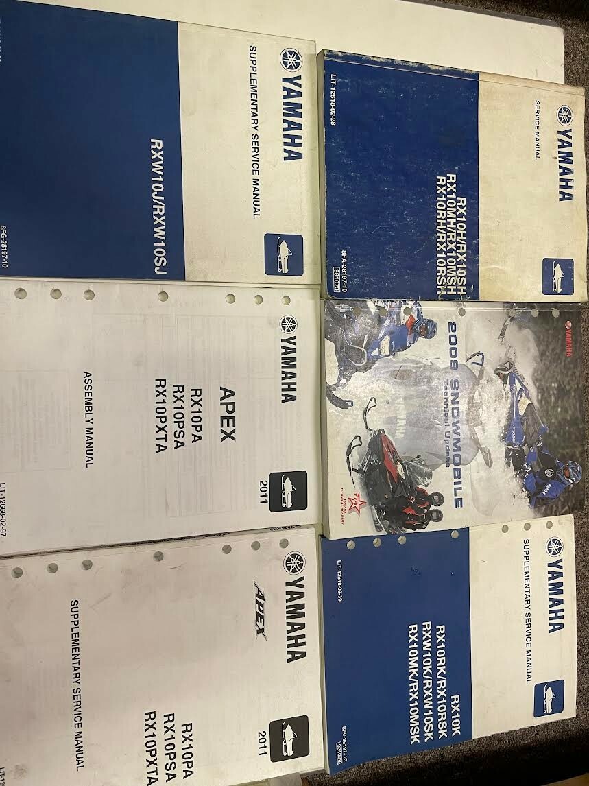 2002 2003 2011 Yamaha Snowmobile Models RX Models APEX Service Shop Manual Set