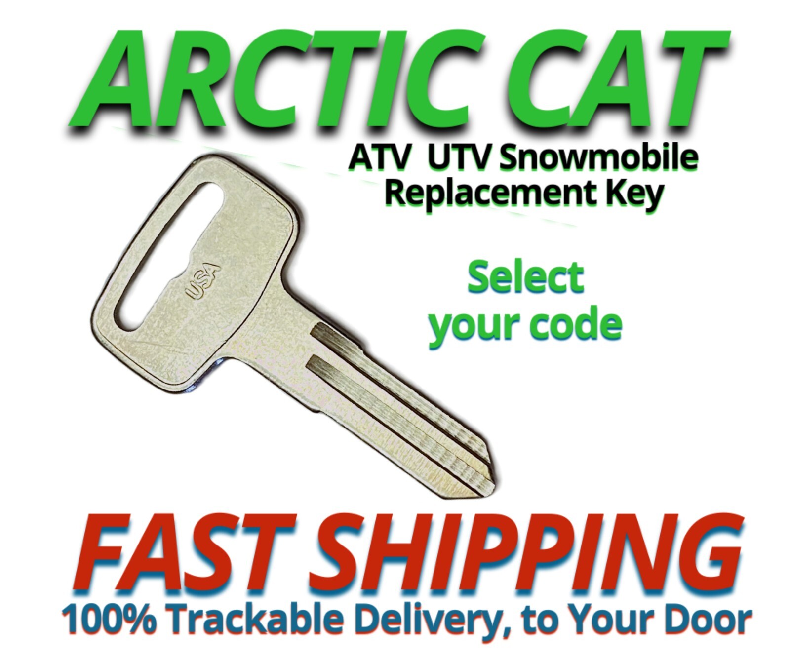 Arctic Cat Keys ATV UTV Snowmobile Replacement Key Cut to your code 4150-4299