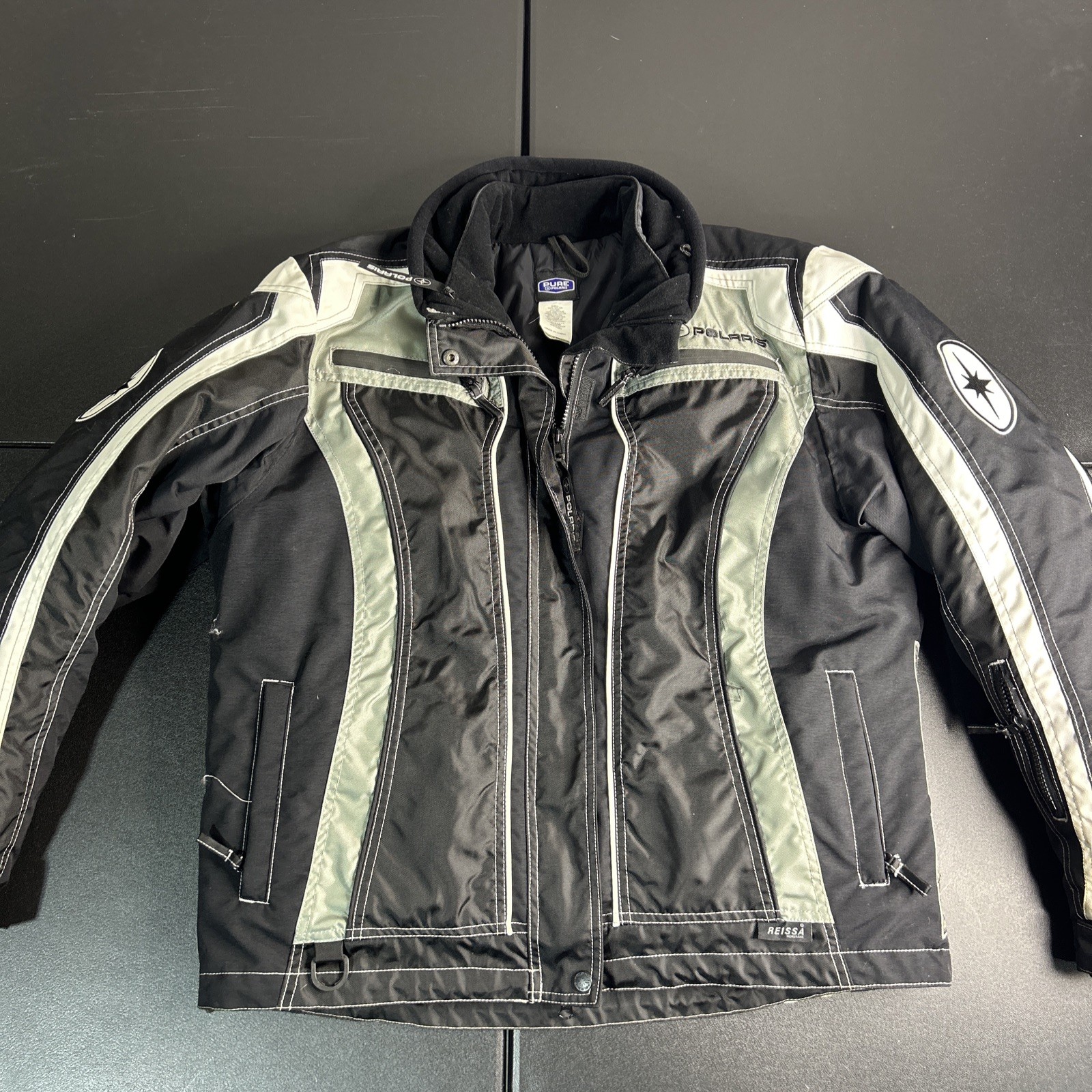 Polaris Snowmobile Jacket Reissa Membrane Womens Size Large Winter Coat Black