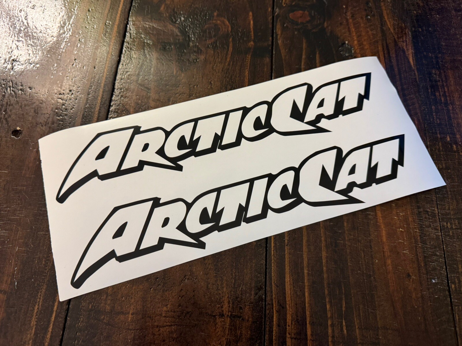 Arctic Cat 12” Black (set 2) Sticker Vinyl Decal SNOWMOBILE / ATV Graphic Logo