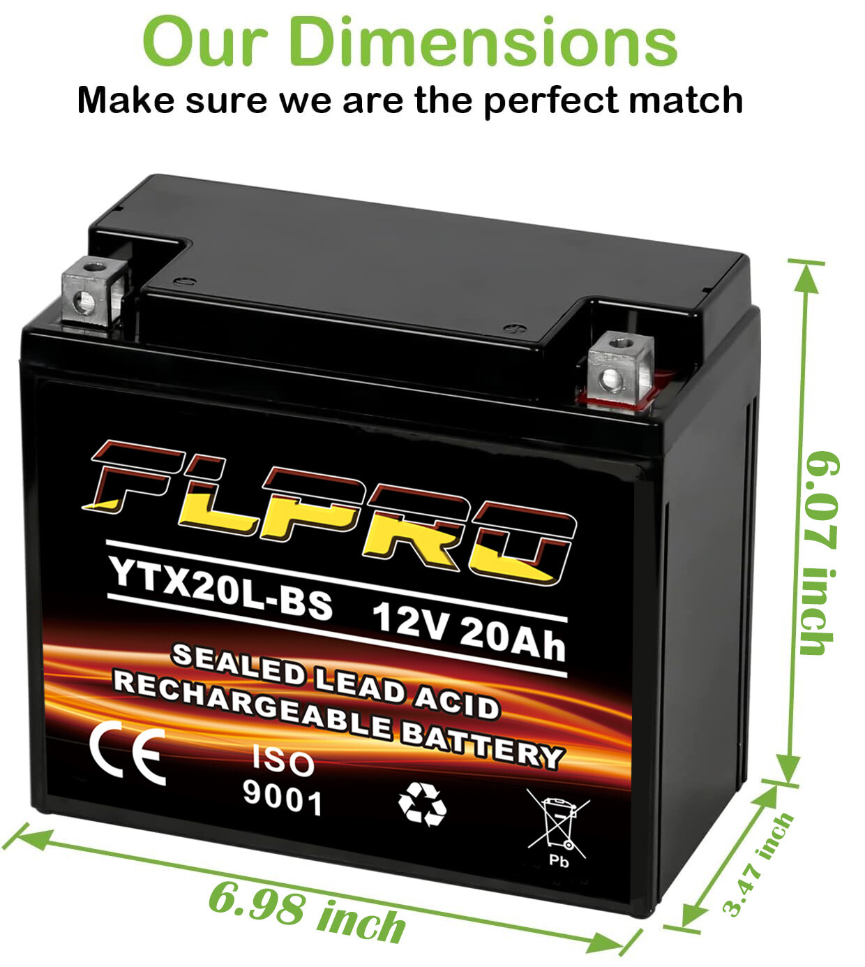 YTX20H-BS GYZ20H 12V GEL Battery for Arctic Cat Snowmobile Z1 TZ1 Bearcat 1100
