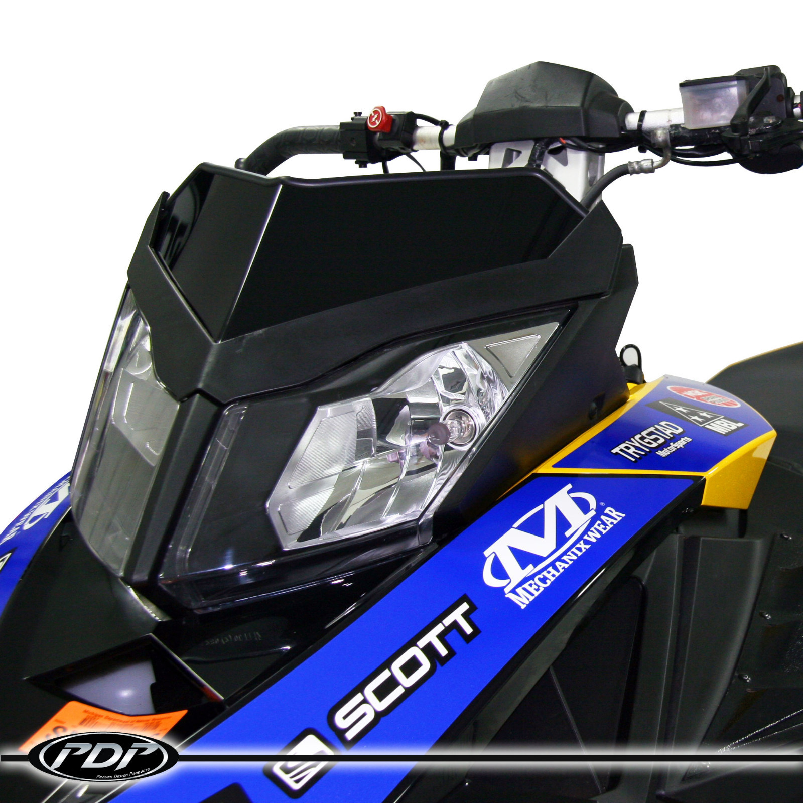 2008+ SKI-DOO XRS 600/800 TNT Renegade PDP Windshield : GLOSS BLACK