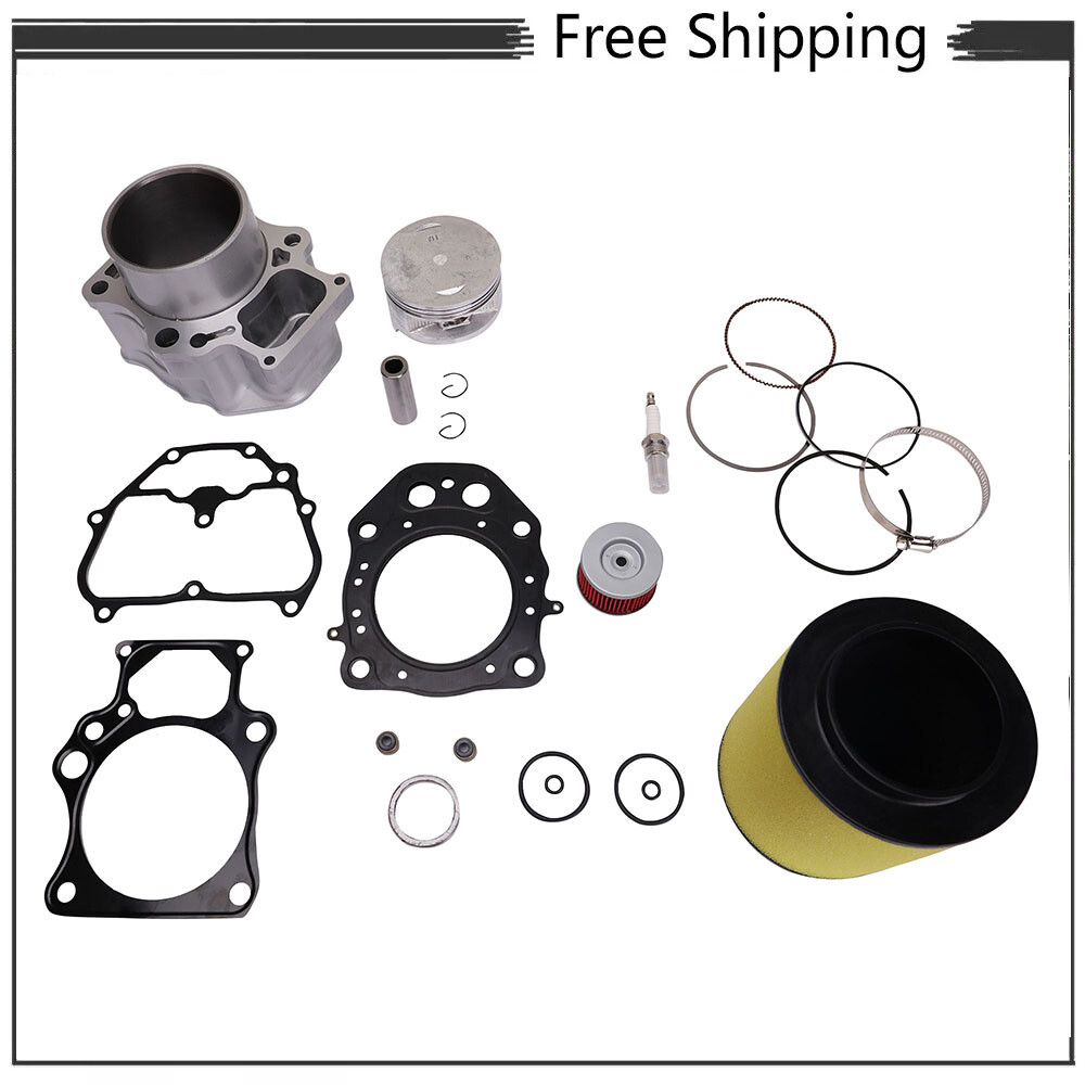 W/ Pistons Ring Cylinder Jug Top End Rebuild Kit Fit Artic Cat 400 Automatic NEW
