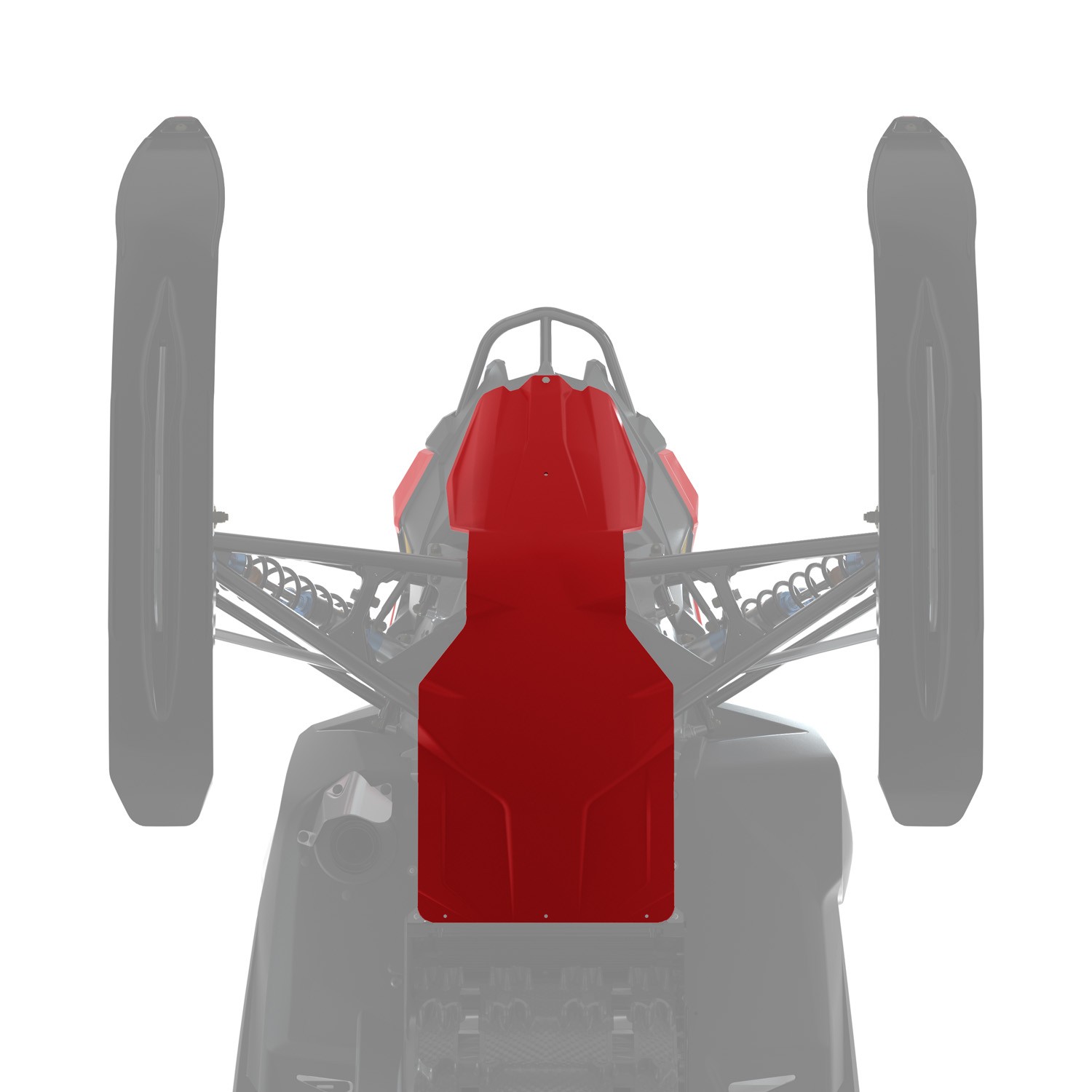 Polaris Snowmobile MATRYX Sentry Skid Plate, Indy Red, for Specific Switchback,