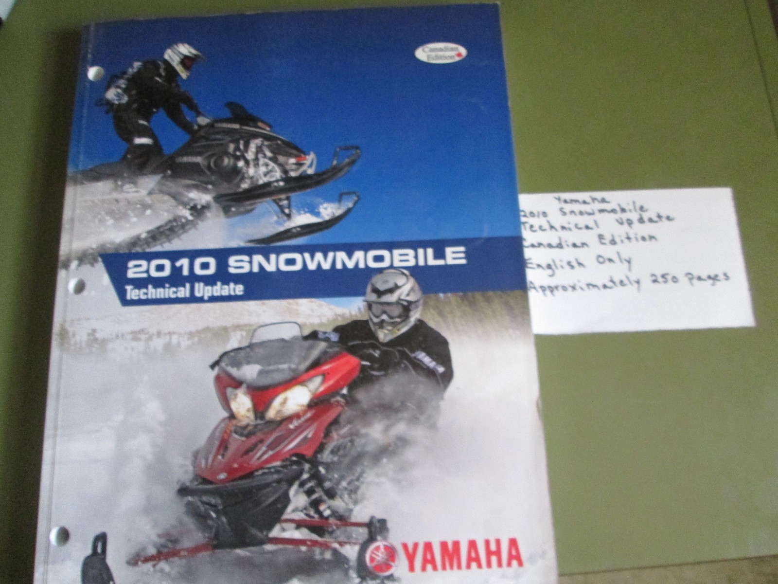 2010 Yamaha Snowmobile technical update (Canadian edition)