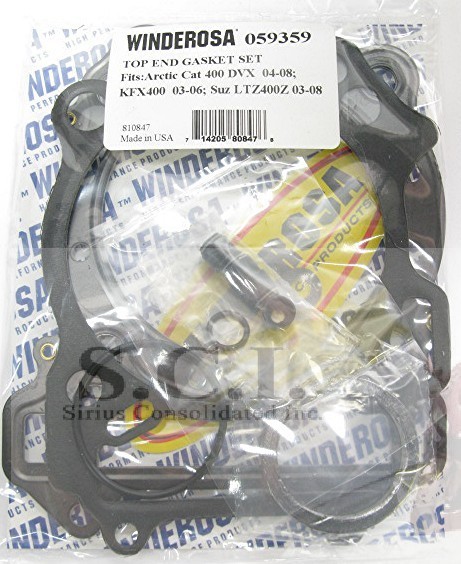 WINDEROSA ARTIC CAT 400DVX KAWASAKI KFX400 SUZUKI LTZ400Z TOP END GASKET SET