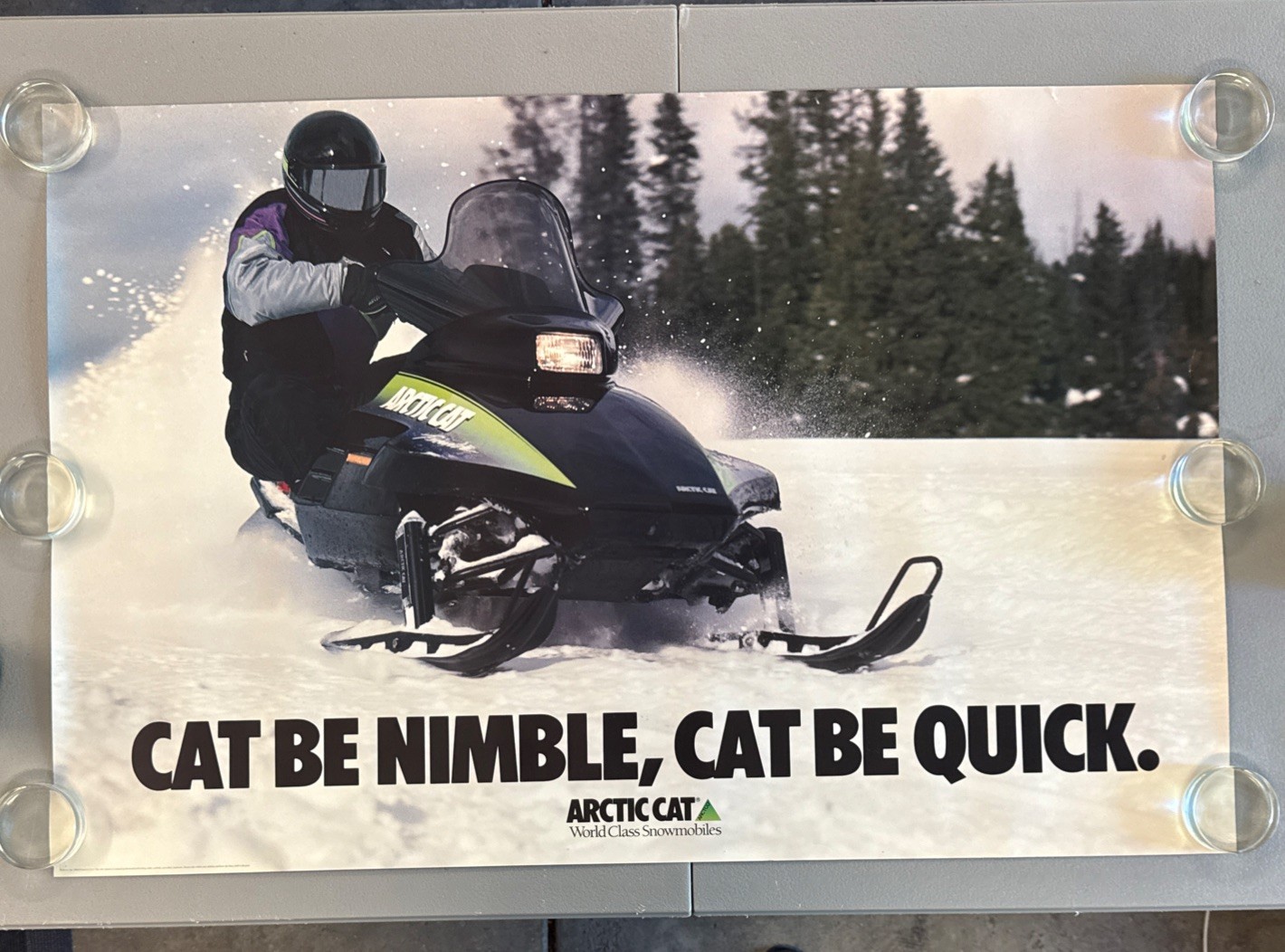 1989 Artic Cat Dealership Advertising Poster. 24.75 X 37.5