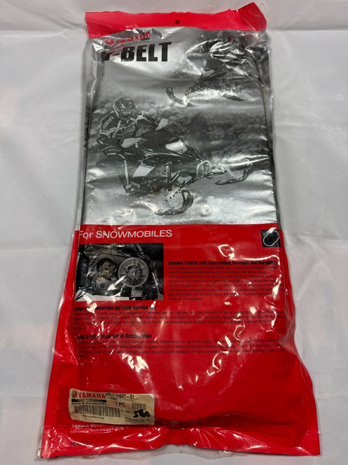 Genuine Yamaha Snowmobile V-Belt 89L-17641-01