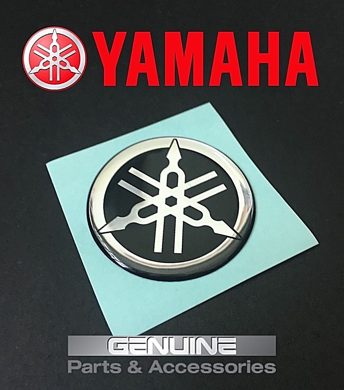 YAMAHA OEM TUNING FORK MARK LOGO BANSHEE RAPTOR GRIZZLY SNOWMOBILE