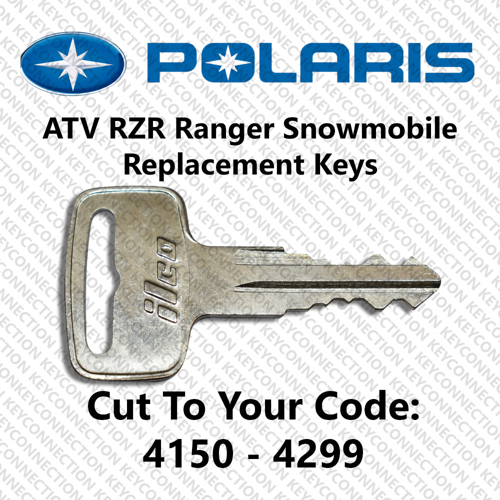 Polaris ATV Ranger RZR Snowmobile Key Cut to Your Code 4150 – 4299