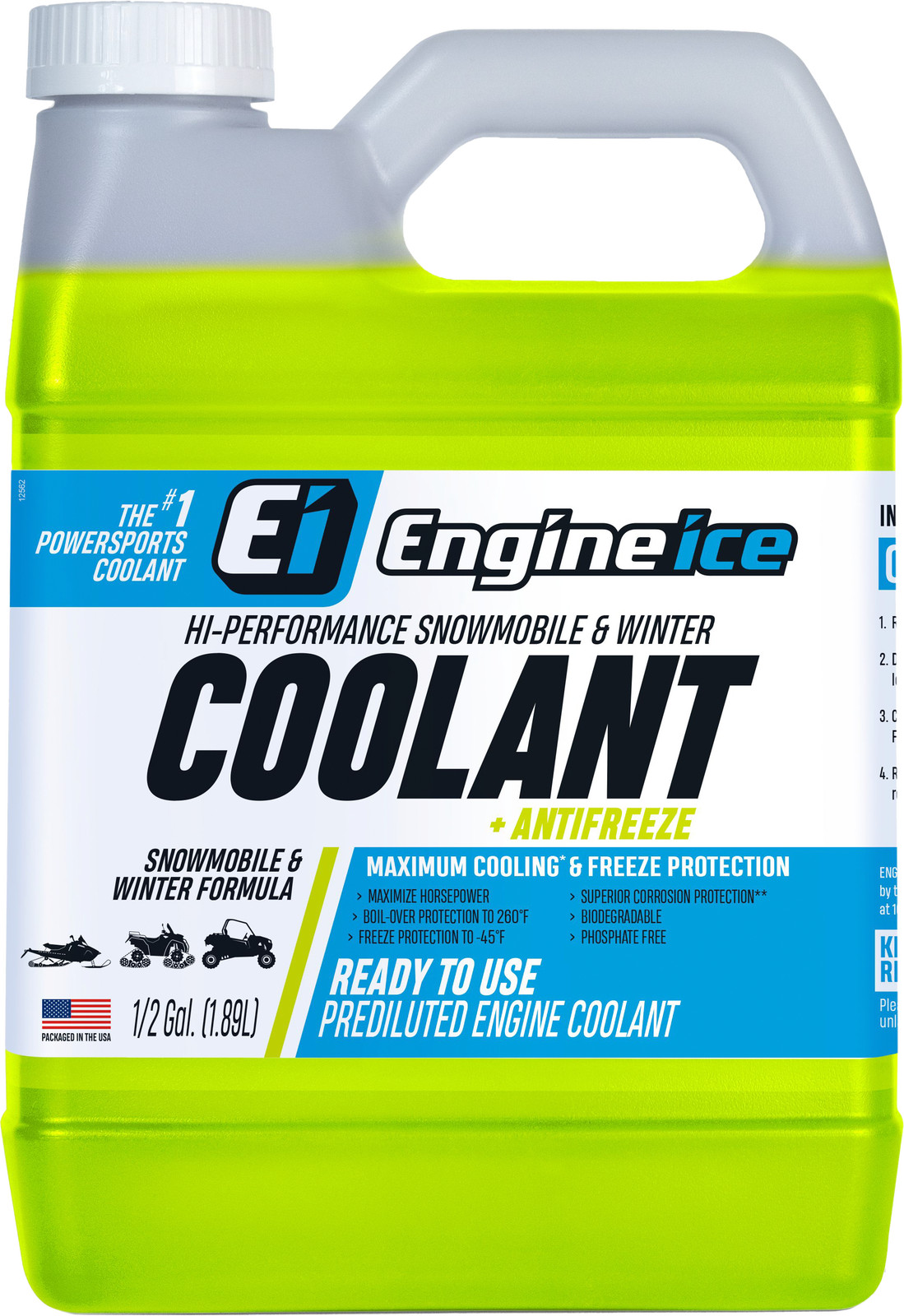 Engine Ice Hi Performance Coolant for Snowmobile or Winter 12557 64 US FL OZ
