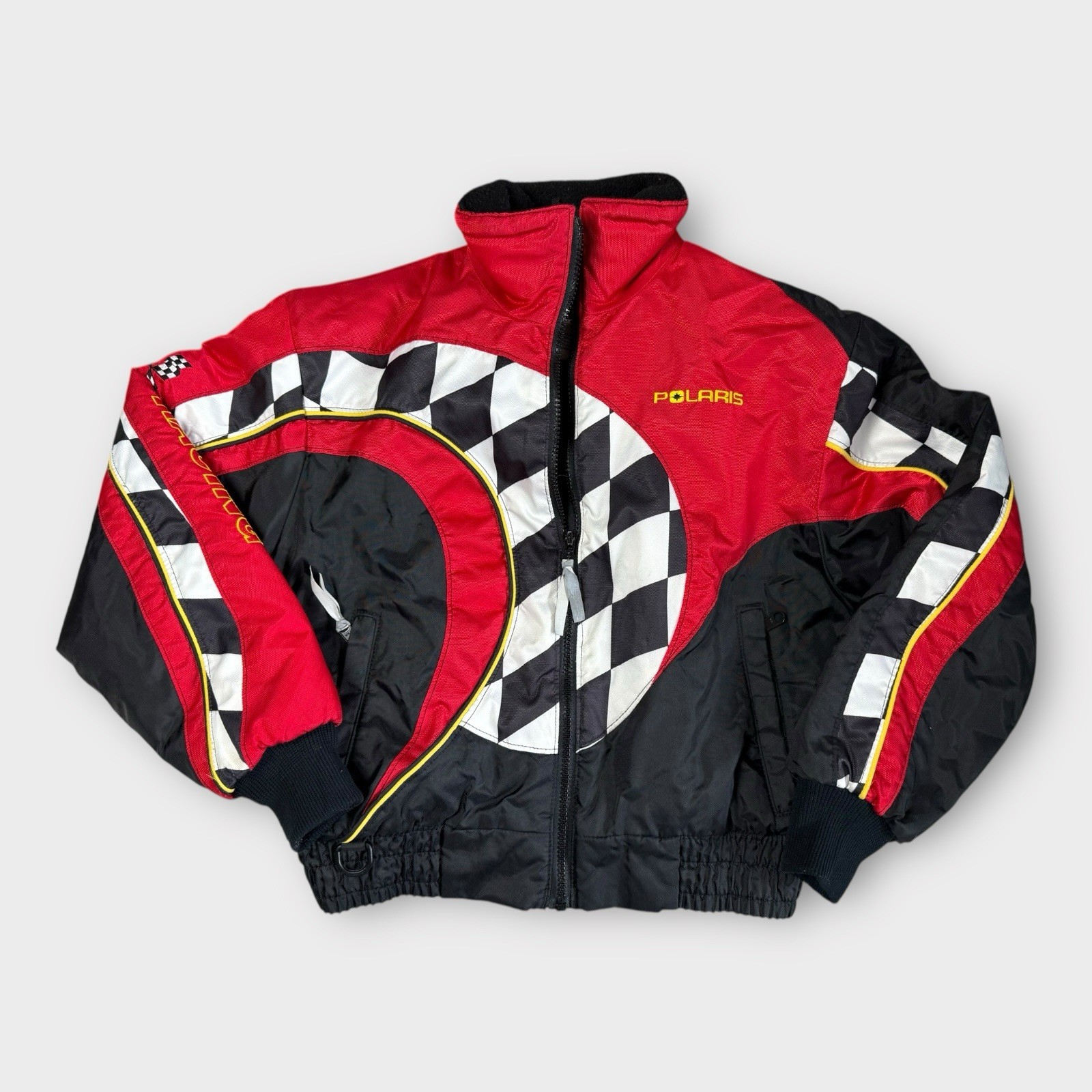 Vintage Polaris Snowmobile Jacket 1990s Boys Est. Size 10 Racing  Made USA
