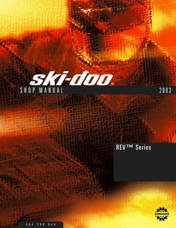 Skidoo REV Service Manual | 2003 | MXZ 600 800 | CD OR USB