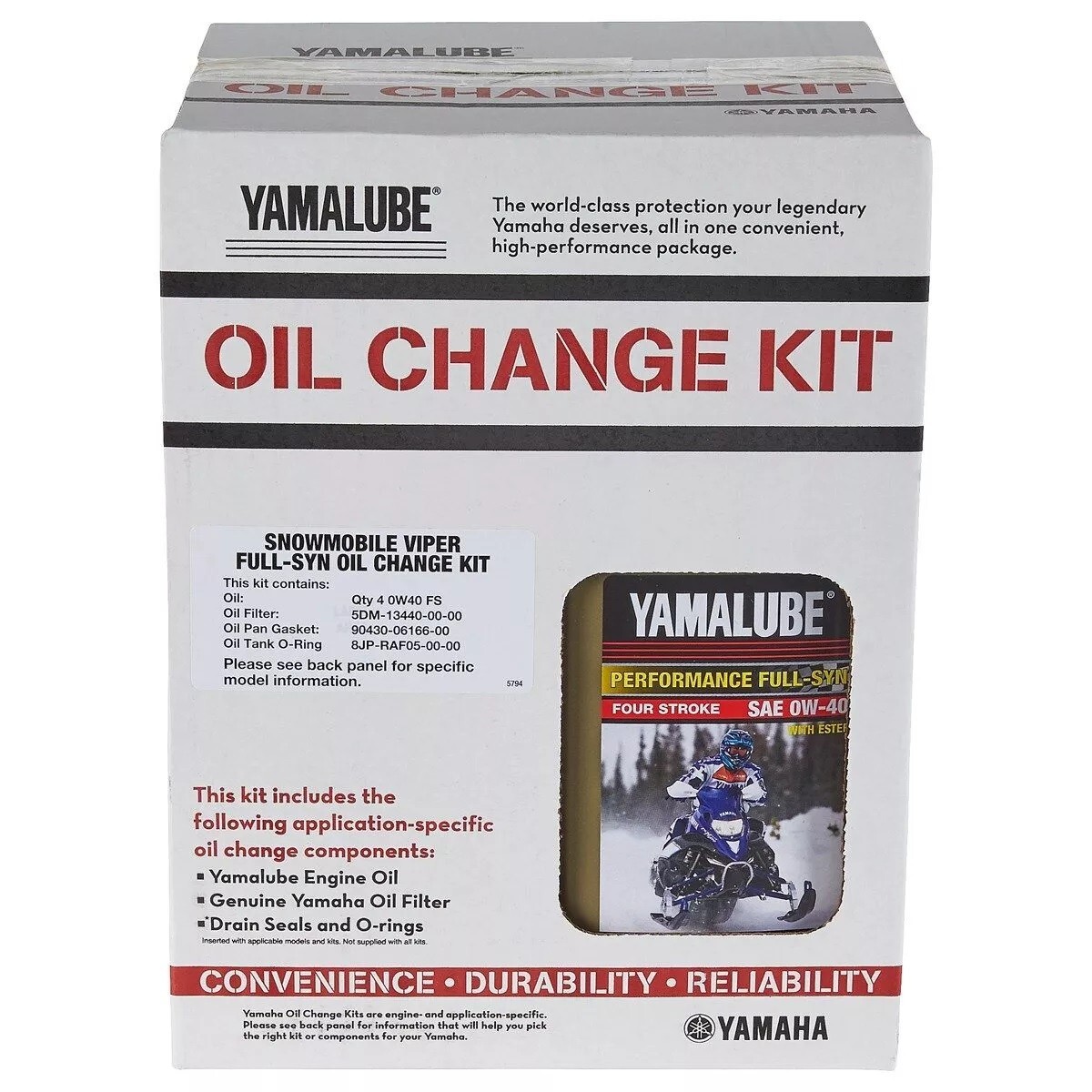 YAMAHA Snowmobile SR Viper LTX RTX XTX Full-Syn Oil Change Kit LUB-SMBCG-KT-25