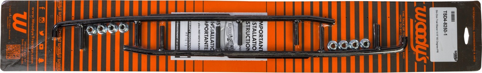 Woodys TSD4-8250 6″ Carbide Runners fits Ski-Doo