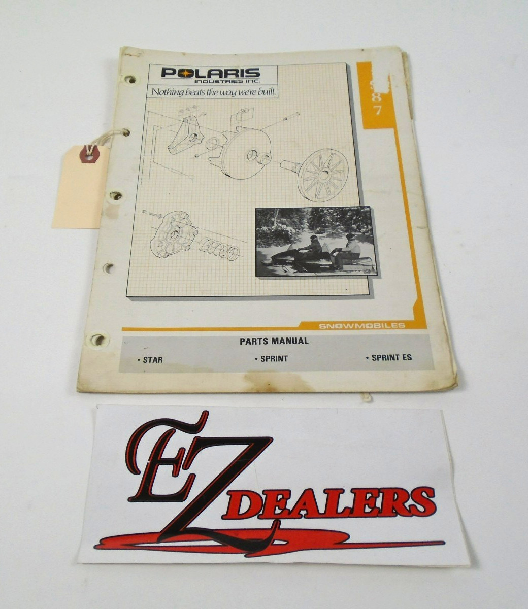 Polaris Snowmobile Parts Manual Star/Sprint/Sprint ES  1987 OEM 9911272