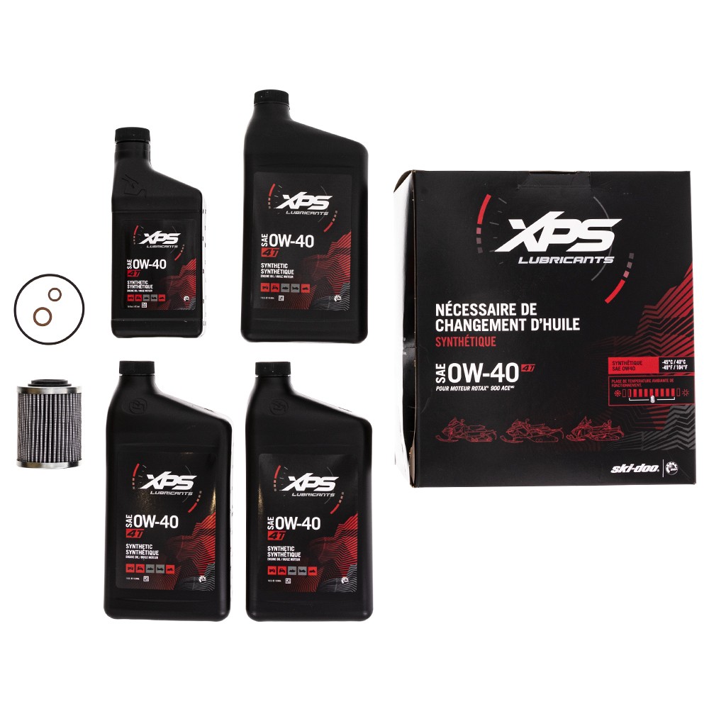 Ski-Doo 779254 BRP 4T 0W-40SAE Full Synthetic XPS Oil Change Kit Rotax 900 ACE
