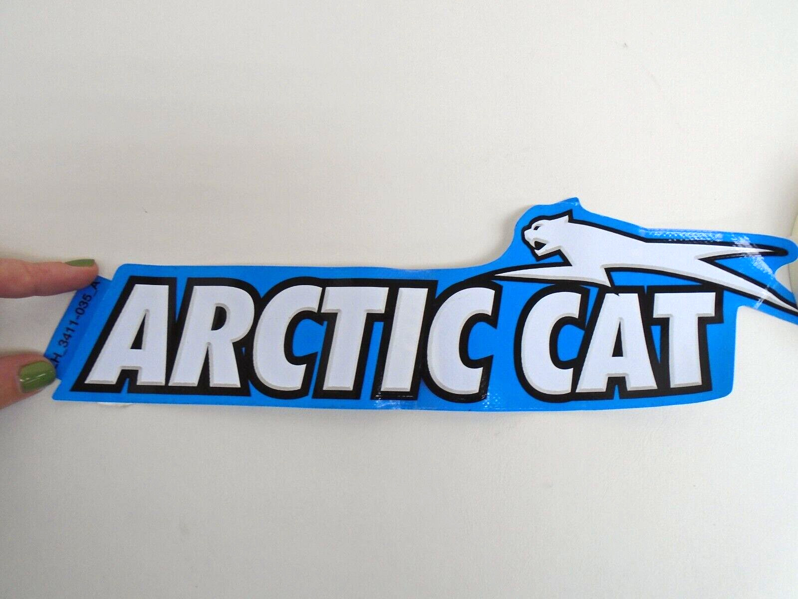ARTIC CAT 3411-035 LH SIDE A B CR BODY BLACK/WHITE/CLEAR DECAL