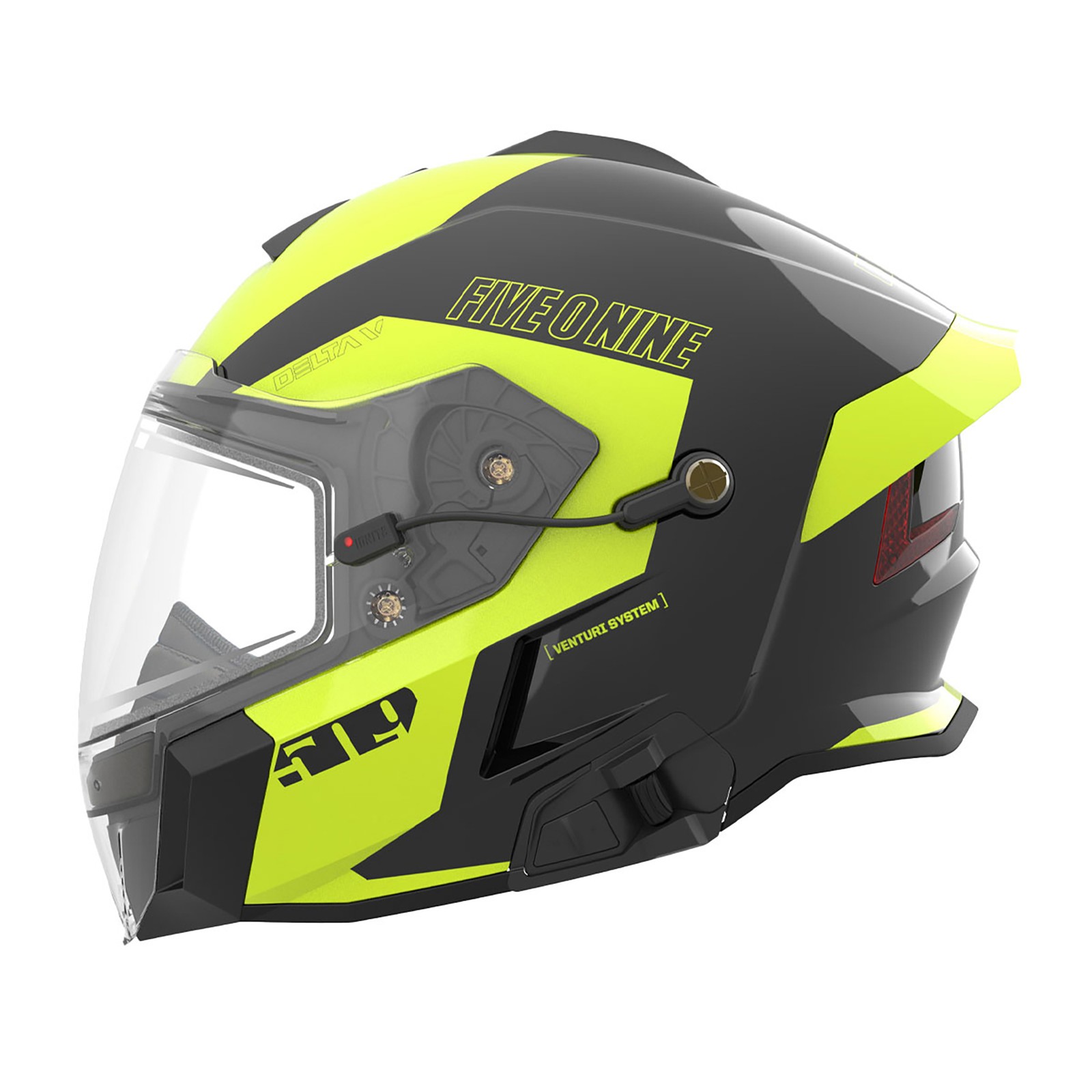 509 Delta V Commander Snowmobile Helmet Electric Shield Comms System Hi-Vis