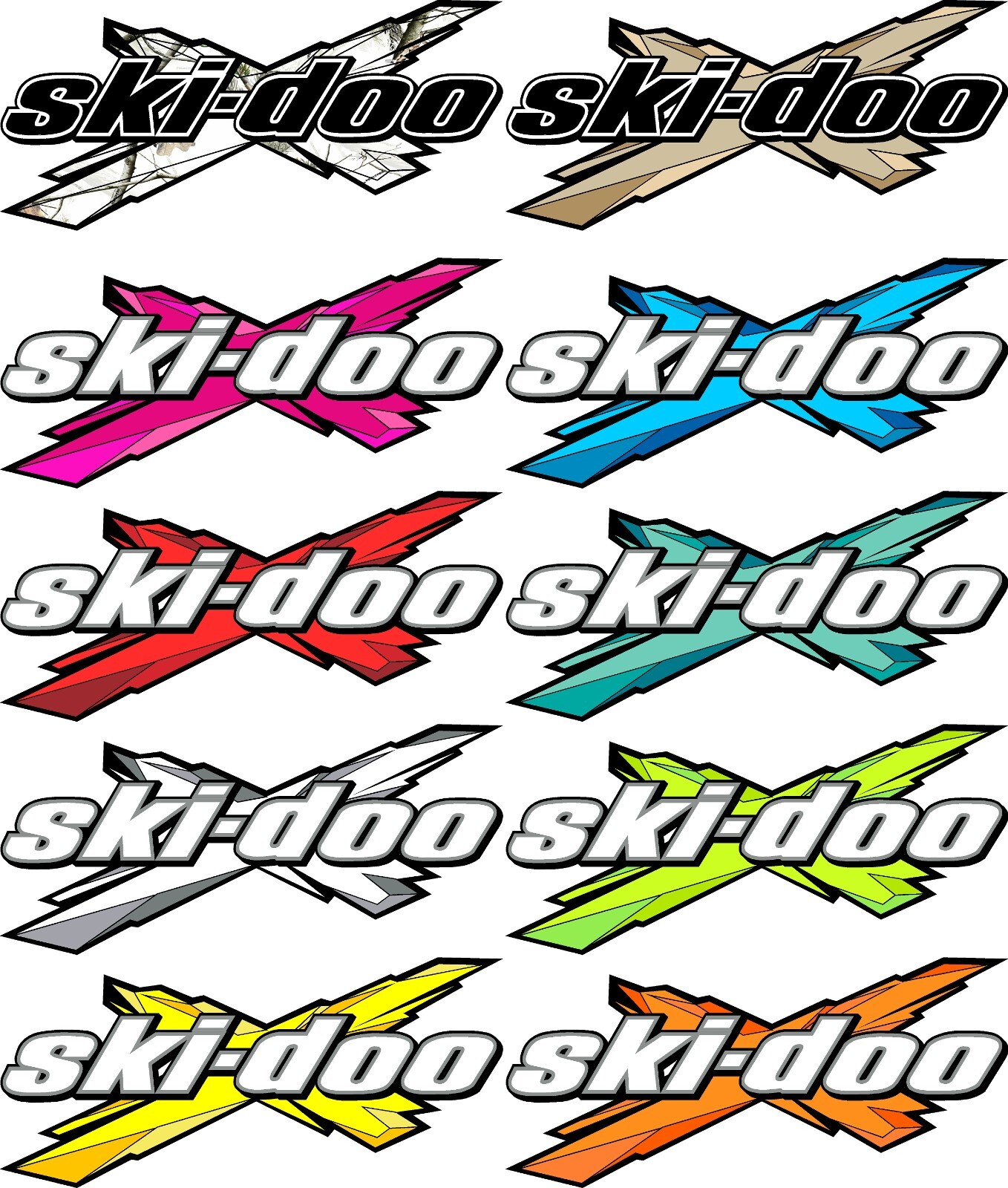 SKI-DOO X  Decal / Vinyl Snowmobile Graphic, Car, Truck, Trailer Sticker