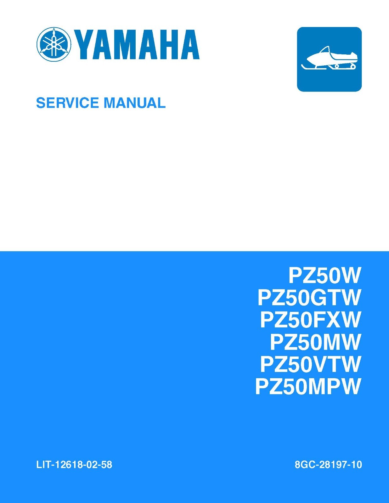 Yamaha snowmobile service manual 2007 PHAZER PZ50W, PZ50GTW, PZ50FXW & PZ50MW
