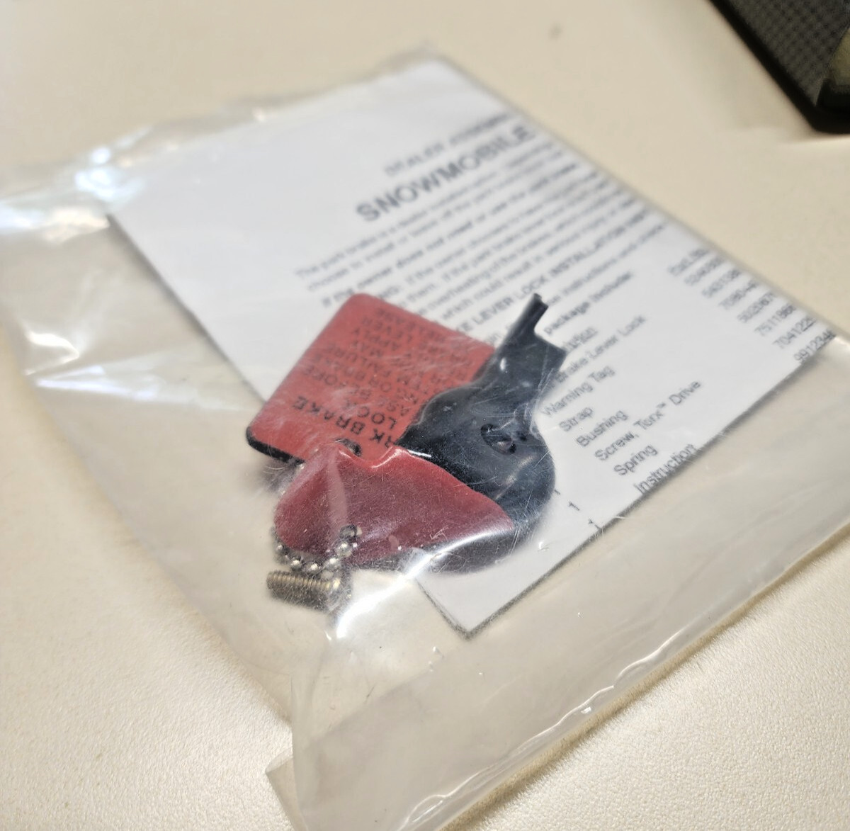 Nos OEM Polaris Snowmobile Parking Brake Lock Lever Kit 5240809