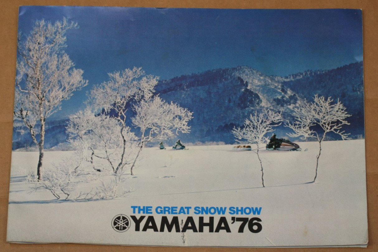 Vintage Yamaha Snowmobile Sales Brochure 1976 Full Color Original 24-page